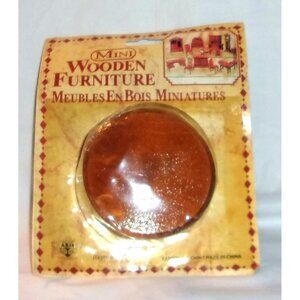 NOS Vtg Dollhouse Furniture -  Wooden Miniature Dining Table - Meubles En Bois